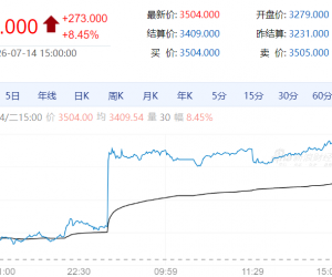 【周二期市】主力合约涨跌不一 能化领涨